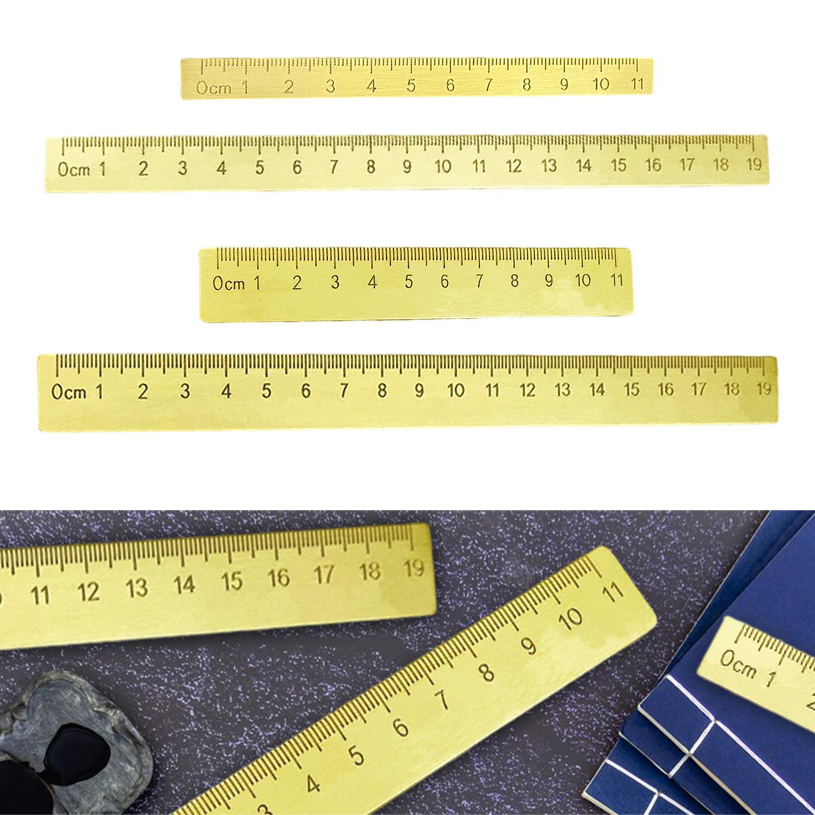 Workshop Tools Drawing - Brass Ruler Paperweight Decorative Practical Beautiful