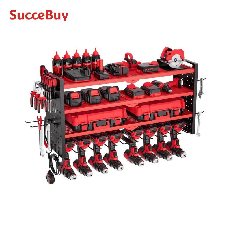 Hand Tools In Workshop - SucceBuy 4-Layer Hand Power Tool Organizer