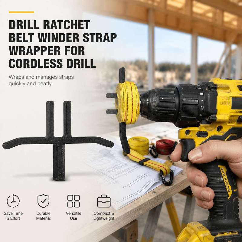 Tools For Woodworking Workshop - Cordless Drill Belt Winding Tool Strap