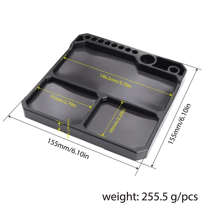 BEDW-For 1/18 1/24 1/10 RC Car - Magnetic Parts Tray 评论和价格