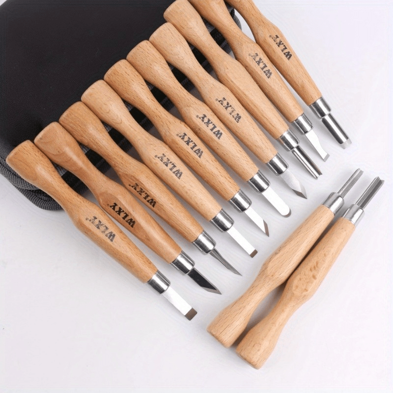 Set Of 12 Professional Wooden  - Chisel Set Wood 评论和价格