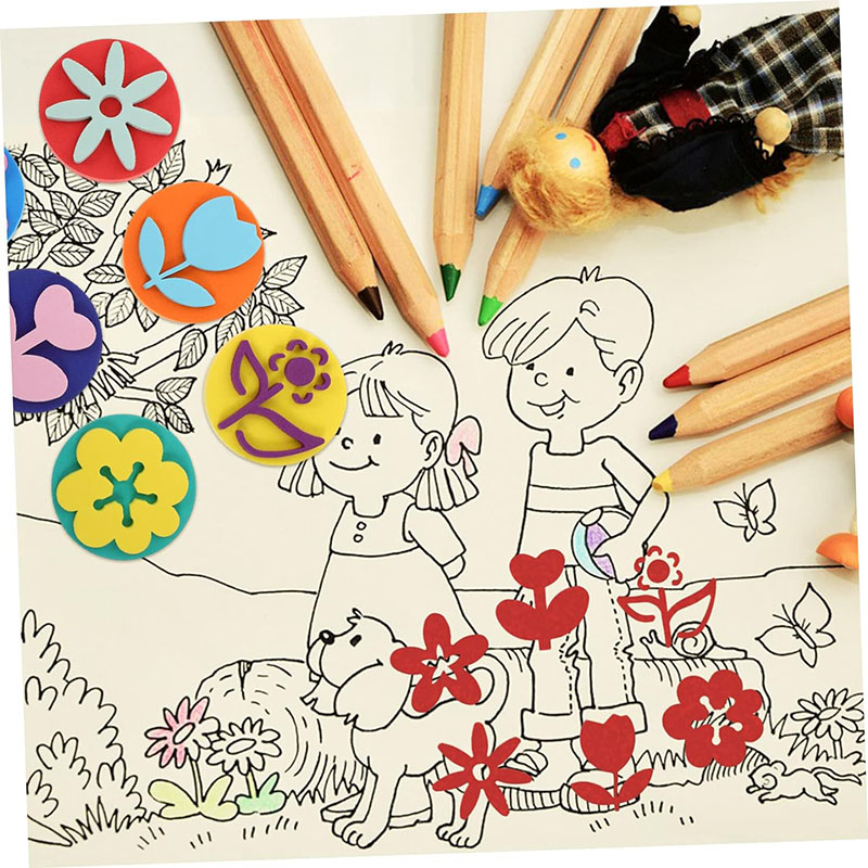 6Pcs/bag Foam Stamps for Paint - Tools Workshop For Kids 评论和价格