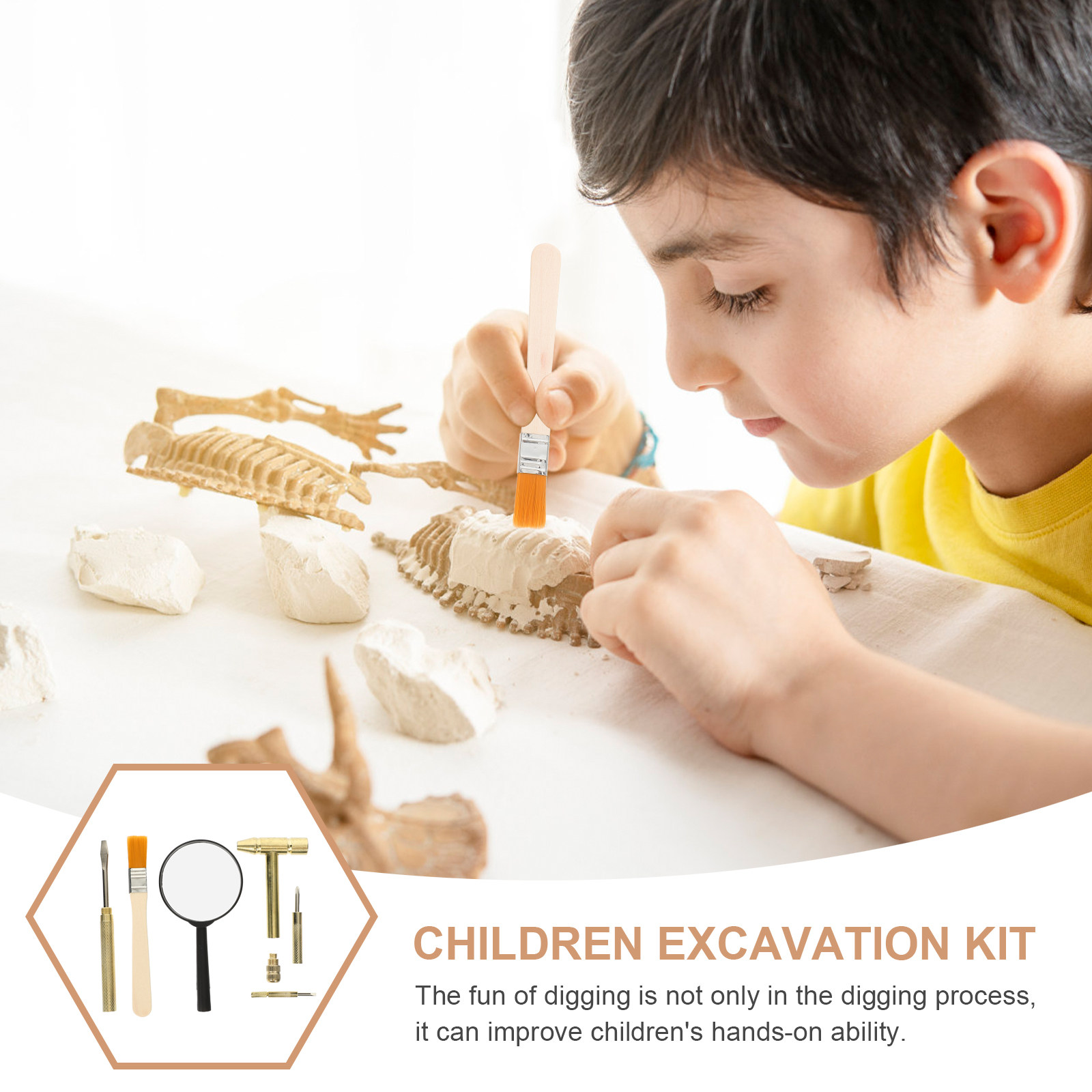 1Set Kid Excavation Tool Set S - Chisel Set Wood 评论和价格