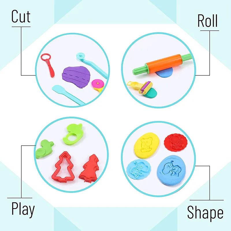 Kids DIY Play Dough Art Craft  - Tools Workshop For Kids 评论和价格